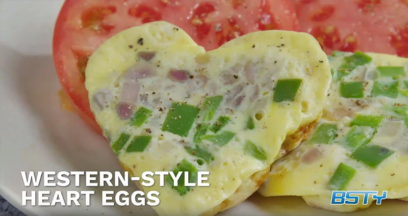 Western-Style Heart Omelets